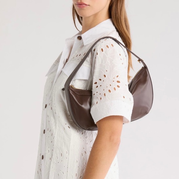 STAUD DEMY Espresso Leather Shoulder Bag - Picture 3 of 13